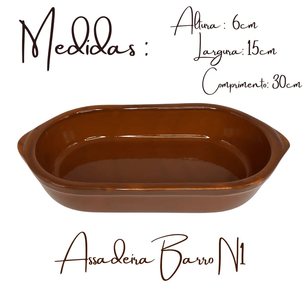 Assadeira Barro Oval N°1 Motta