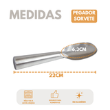Colher Pegador de Sorvete Sorveteria Aluminio
