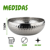 Tigela em aço inox martelado 3,5L Tuut Tigela