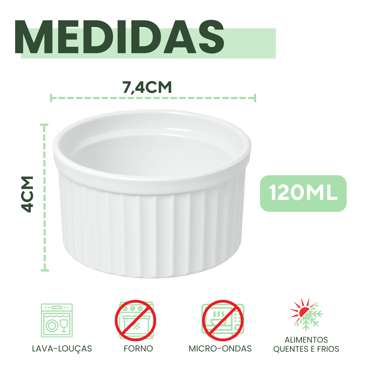 Ramekim Canelado 120ml PP