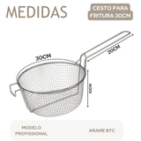 Cesto Peneira Para Frituras 30cm Arame