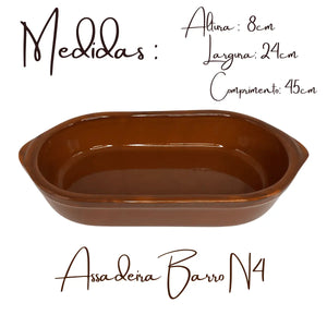 Assadeira Oval Barro N°4 Motta