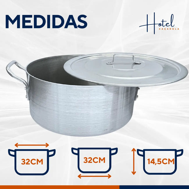 Caçarola Hotel Reta N32 Alumínio Main Image