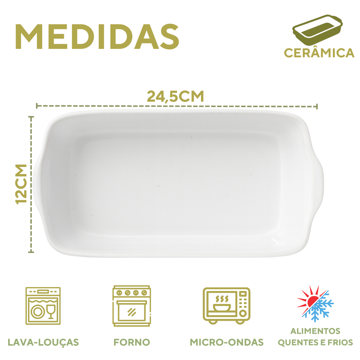 Travessa cerâmica refratária 750ml