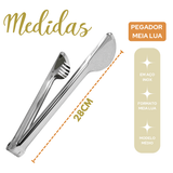 Pegador Meia Lua Aço Inox