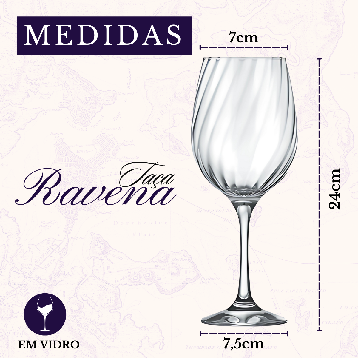 Taça Ravena Vidro 600ml - A Gourmet