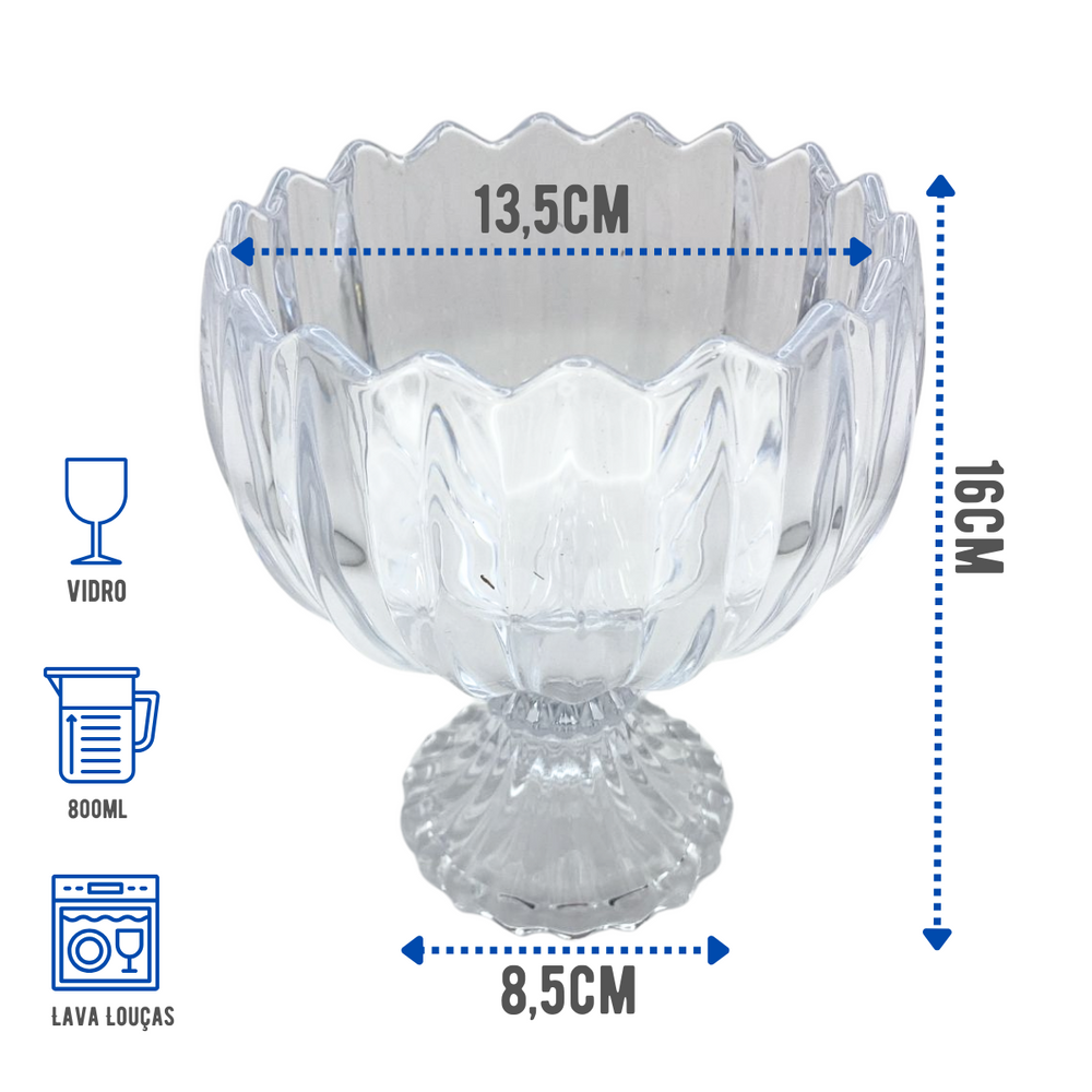Mini Fruteira Vidro 800ml - A Gourmet