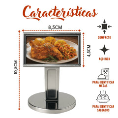 Display de Mesa Aço Inox Alissan