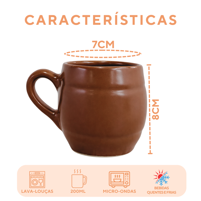 Caneca Ceramica Refrataria 200ml Main Image