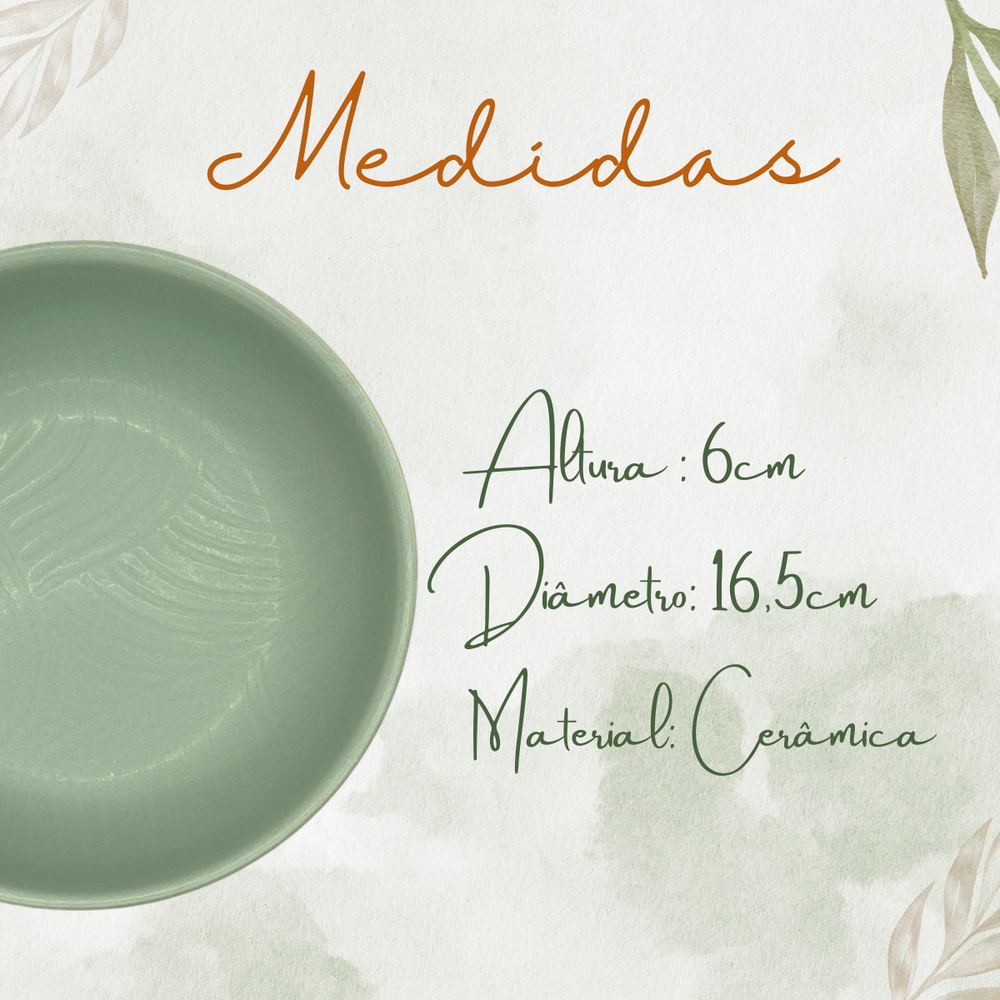 Tigela Flat Oasis Cerâmica 600ml - A Gourmet