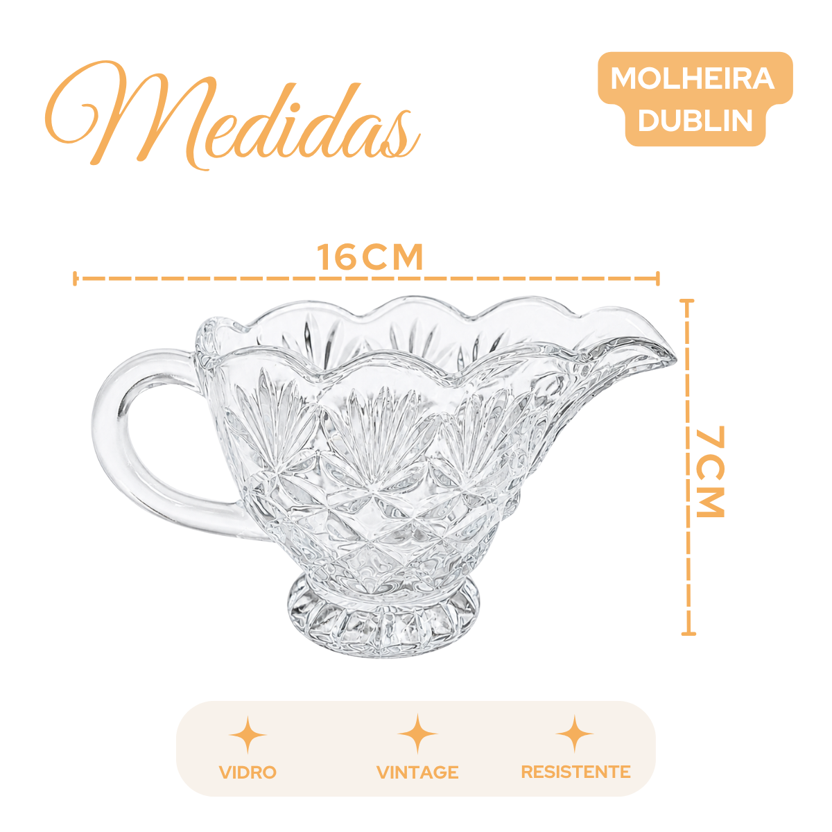 Molheira Vidro Dublin 140ml