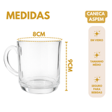 Caneca Aspem Vidro 300ml