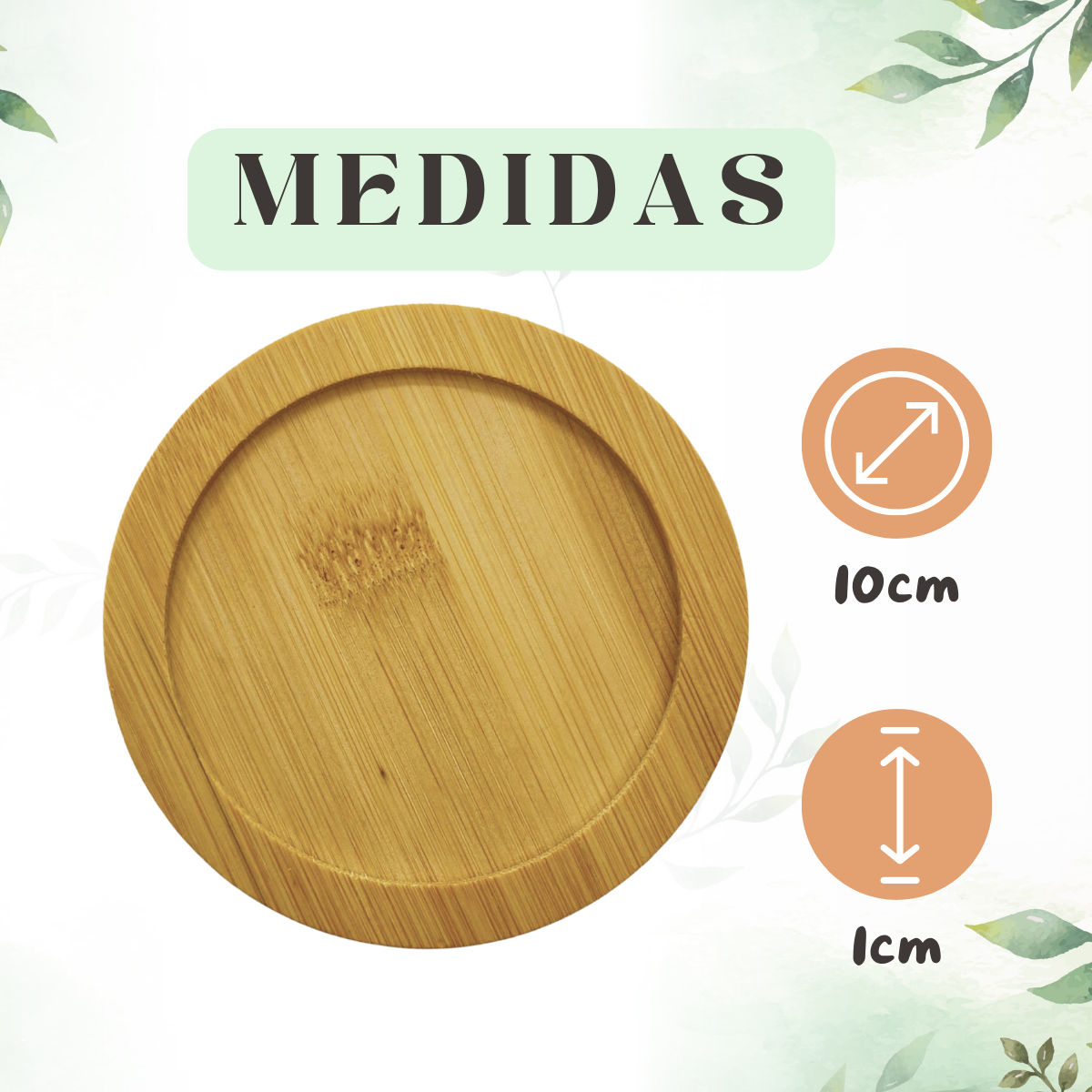 Porta Copos Redondo Bambu - A Gourmet