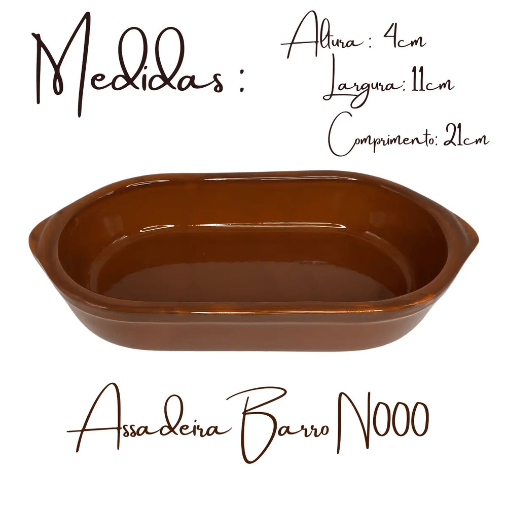 Assadeira Barro Oval N°000 Motta