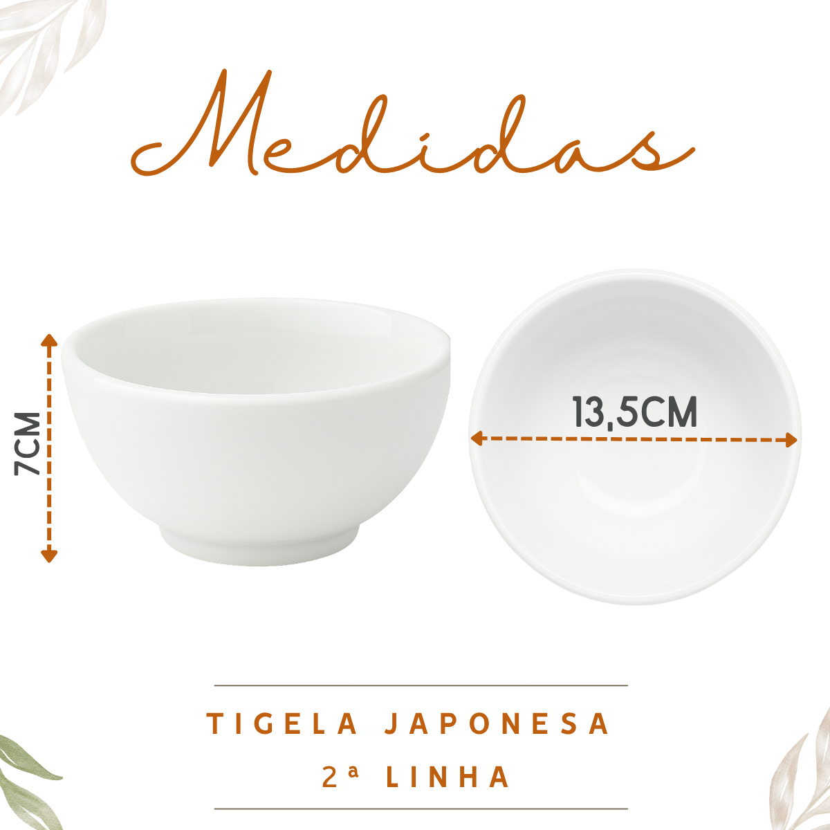 Tigela japonesa porcelana segunda linha 500ml