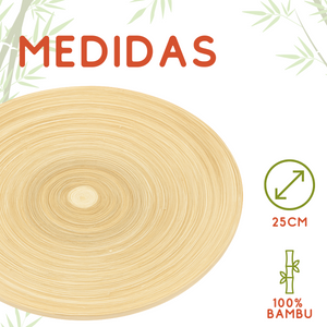 Travessa Redonda Bambu Eco 25cm Tuut Travessa