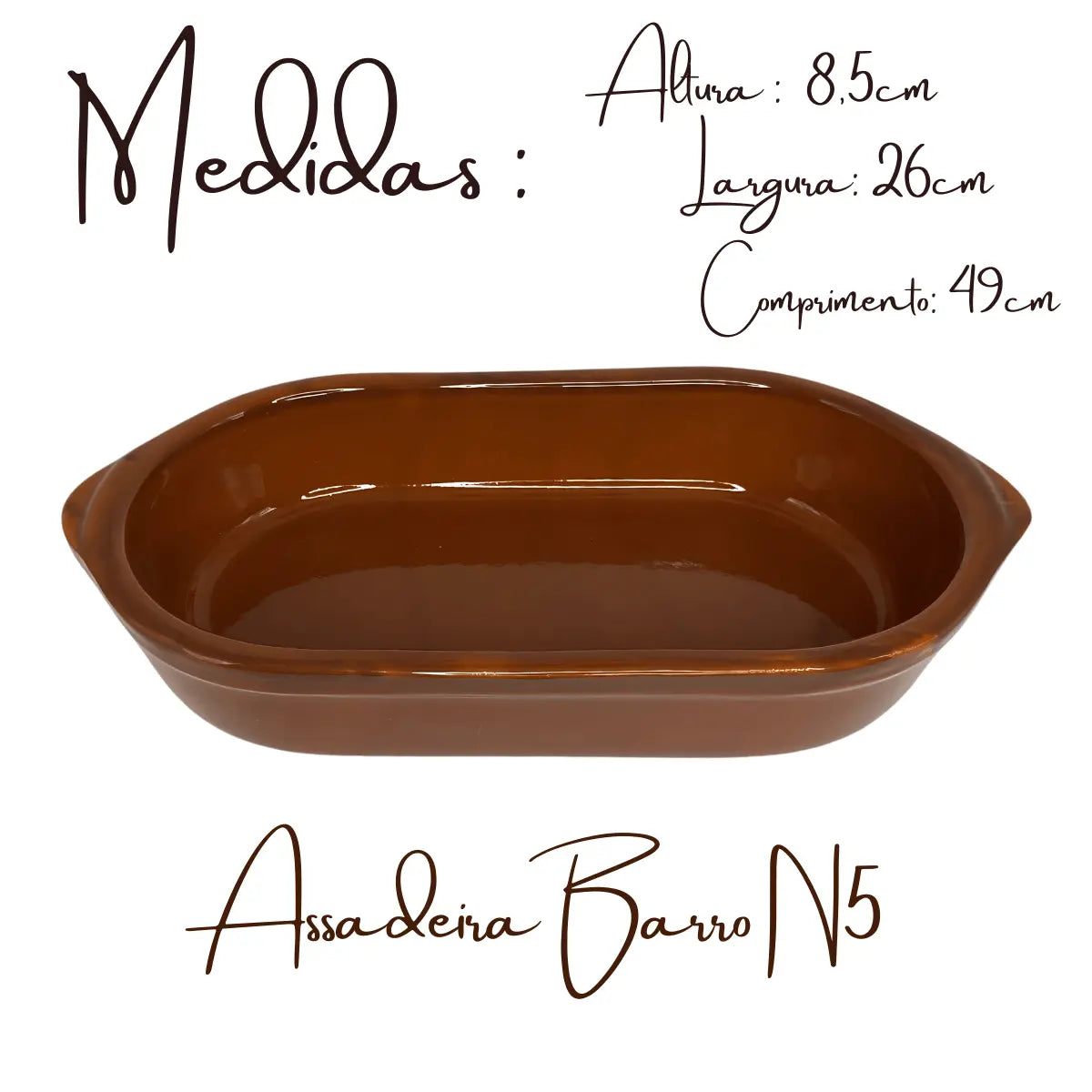 Assadeira Oval Barro N°5 Motta