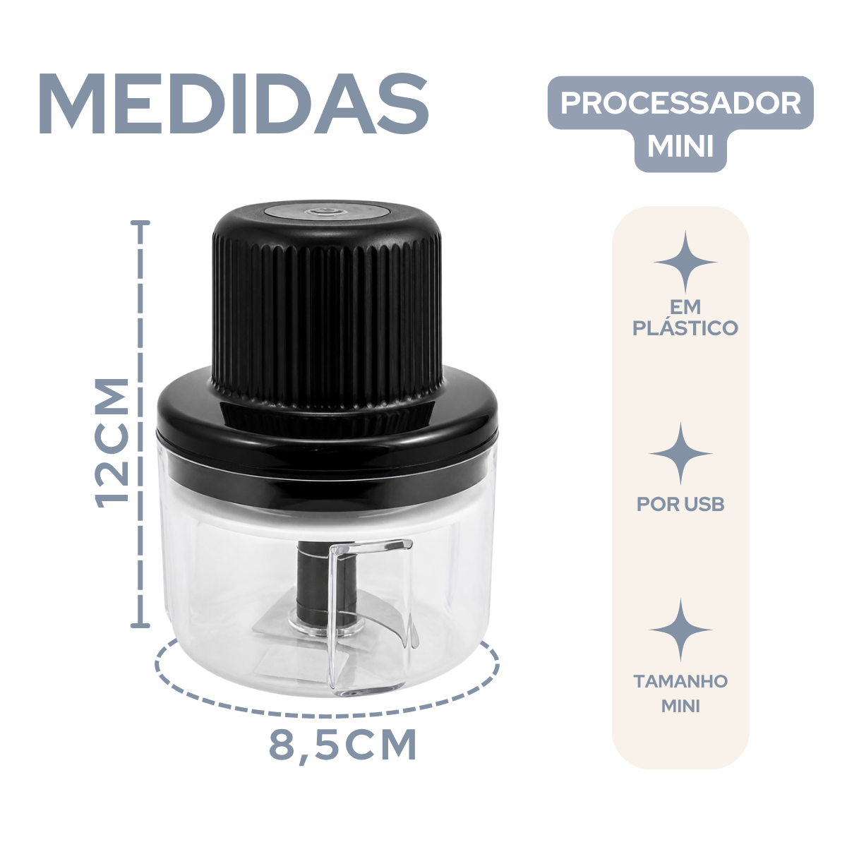 Processador de Alimentos Mini Usb