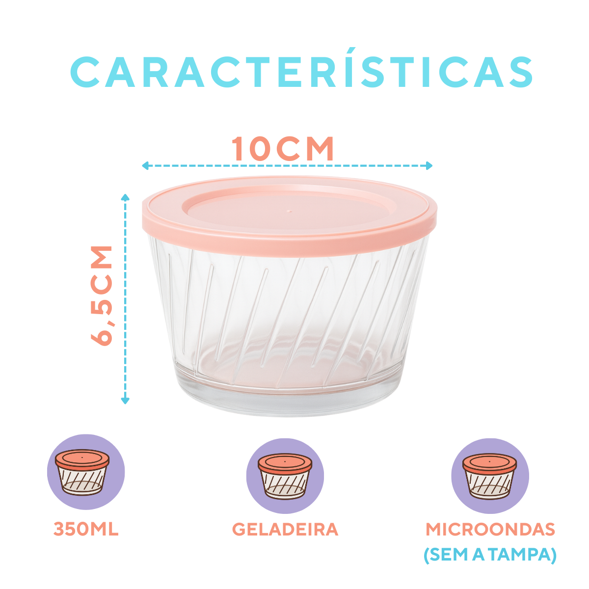 Tigela Amazon 350ml Tampa Sortida