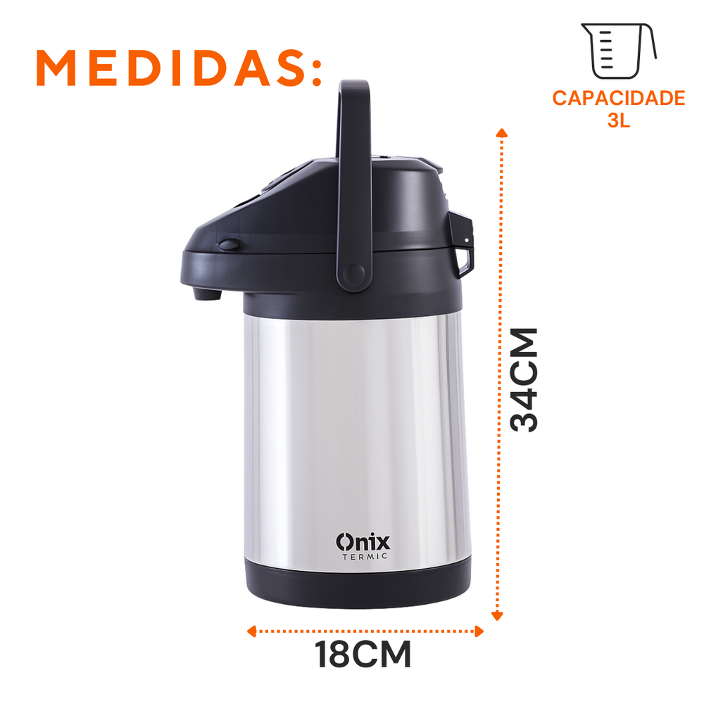 Garrafa Inox Premium 3Litros - A Gourmet