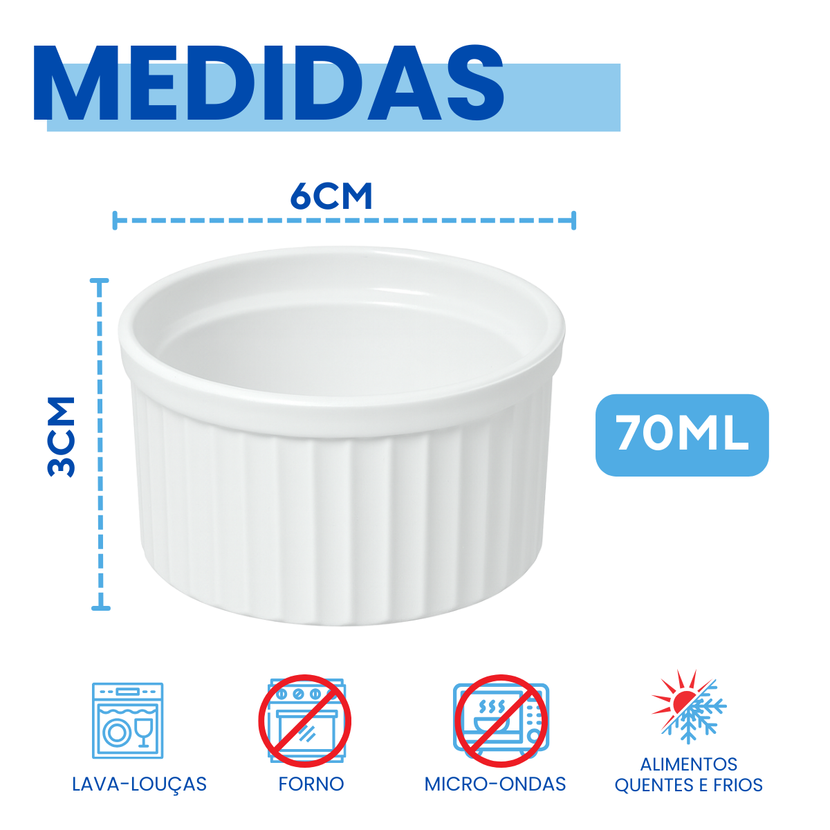 Ramequim Canelado PP 70ml