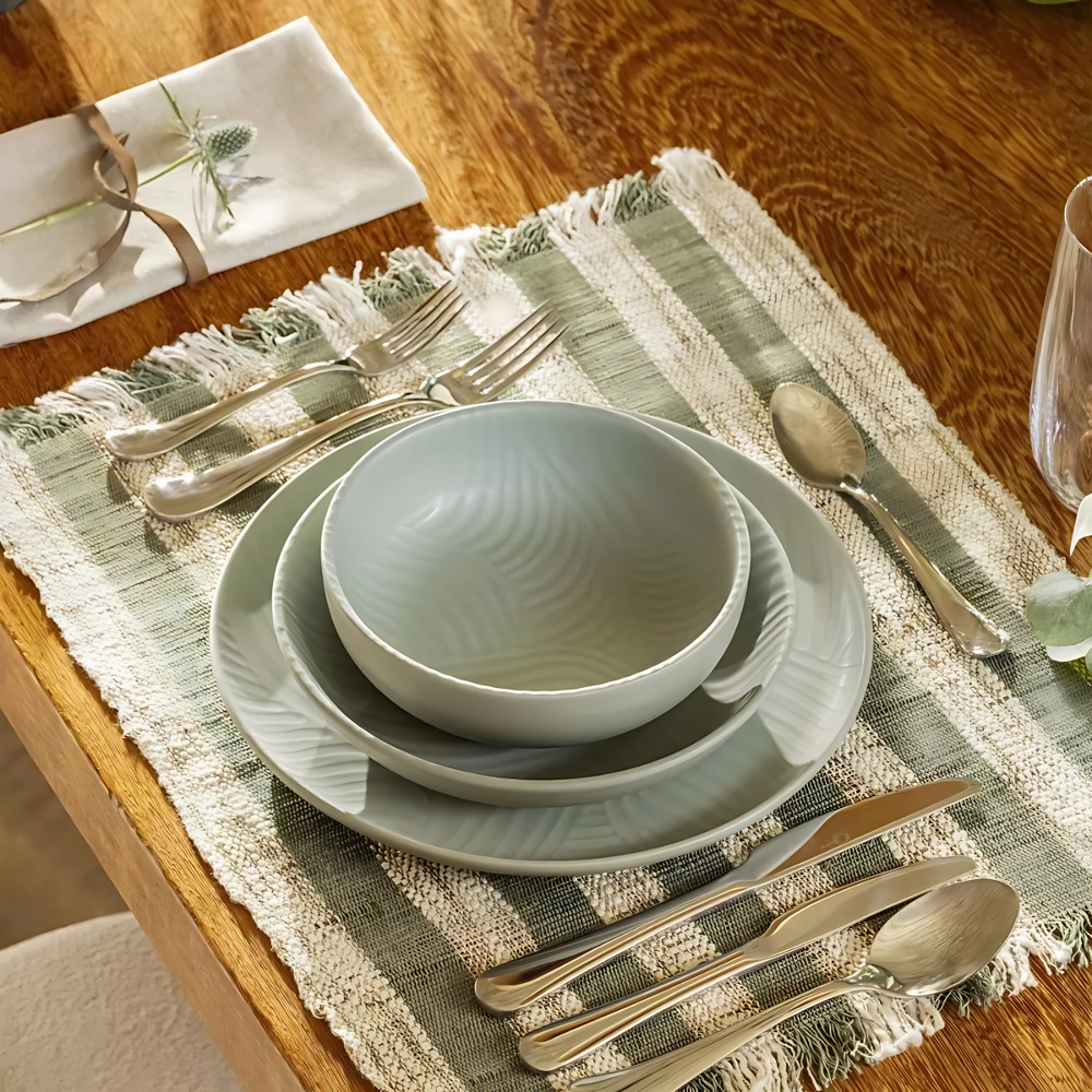 Prato Sobremesa Oasis 20cm Cerâmica - A Gourmet