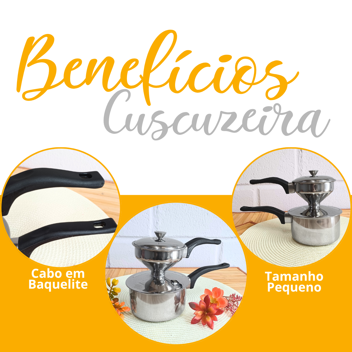 Cuscuzeira Inox 25cm