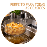 Cesto Redondo Para Fritura 34cm Arame Profissional