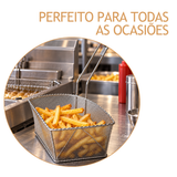Cesto Bipartido 35cm Fritura Profissional em Arame