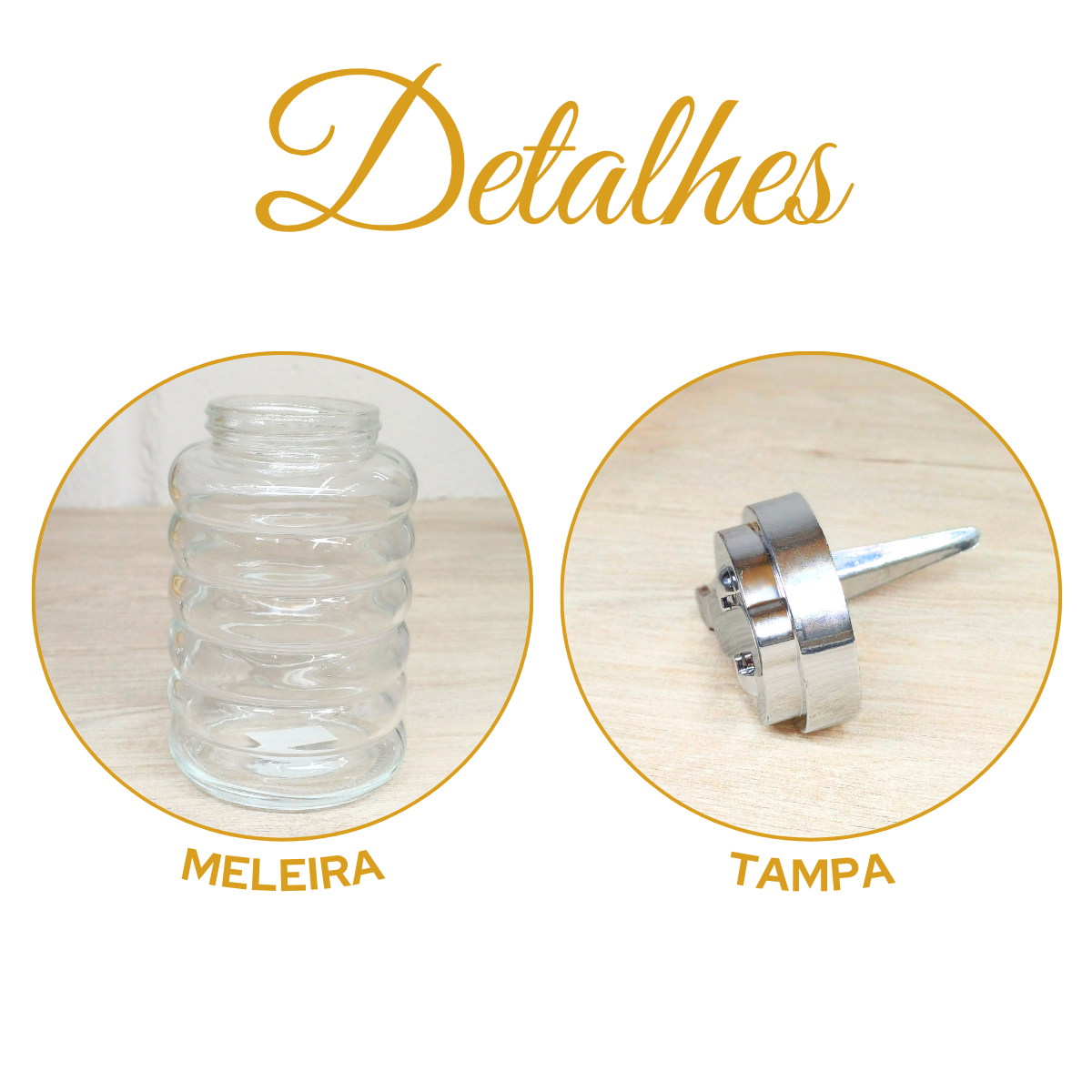 Meleira de Vidro com Tampa 280ml