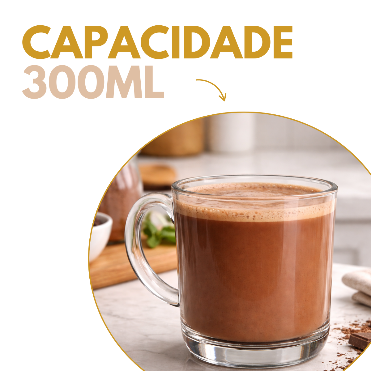 Caneca Aspem Vidro 300ml