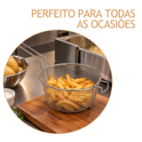 Cesto Peneira Para Frituras 22cm Arame