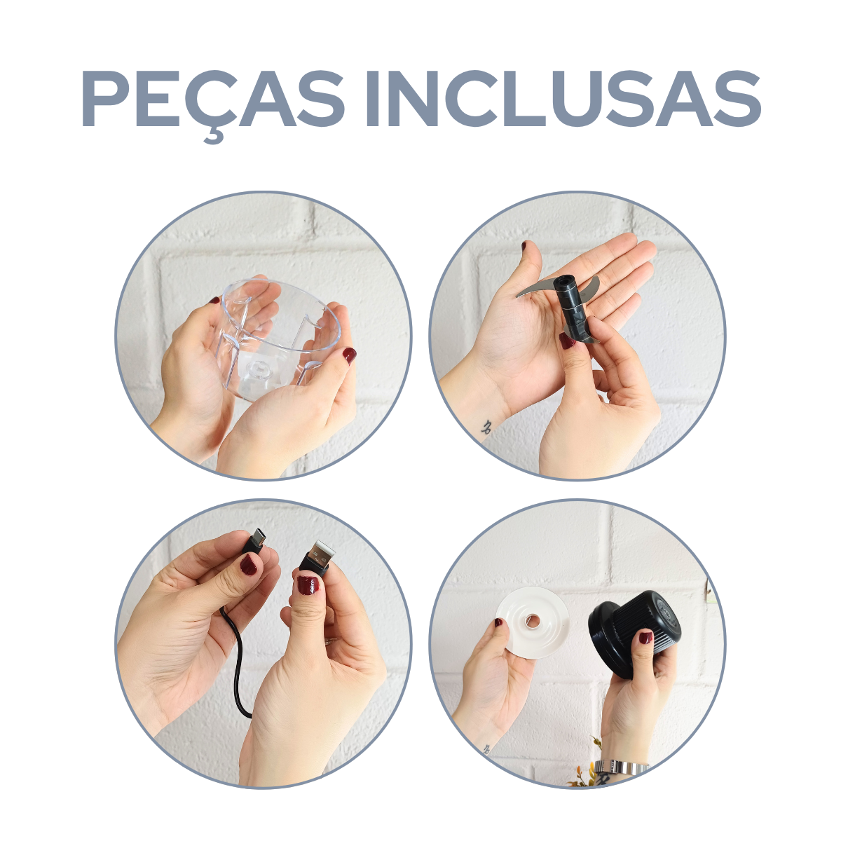 Processador de Alimentos Mini Usb