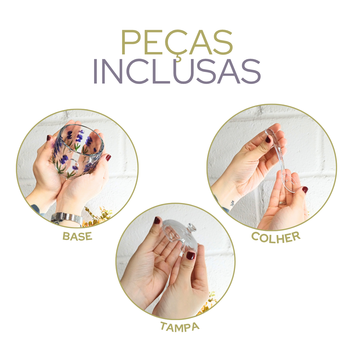 Açucareiro Vidro Com Tampa e Colher Lavanda