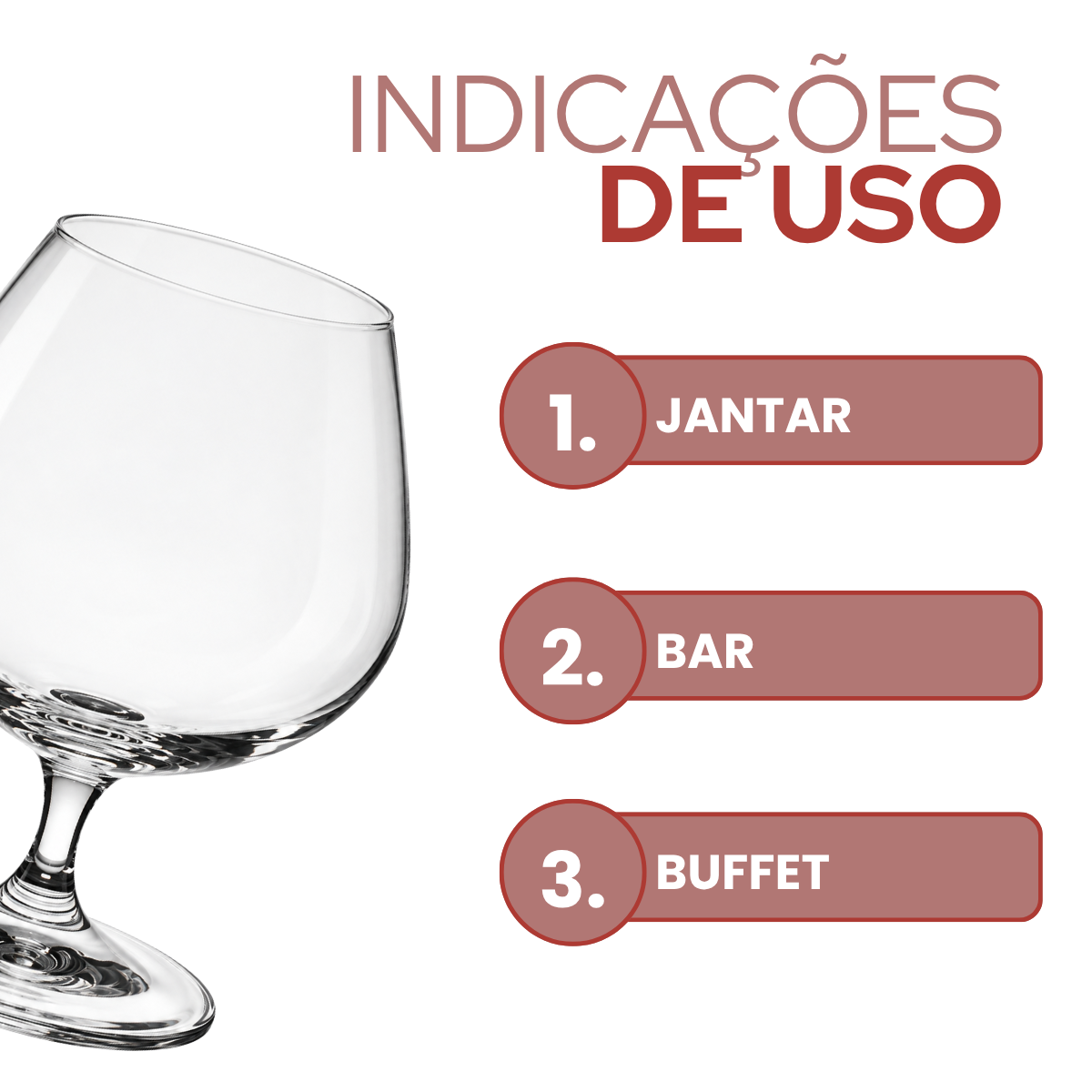 Taça Cristal Titanio Conhaque 360ml