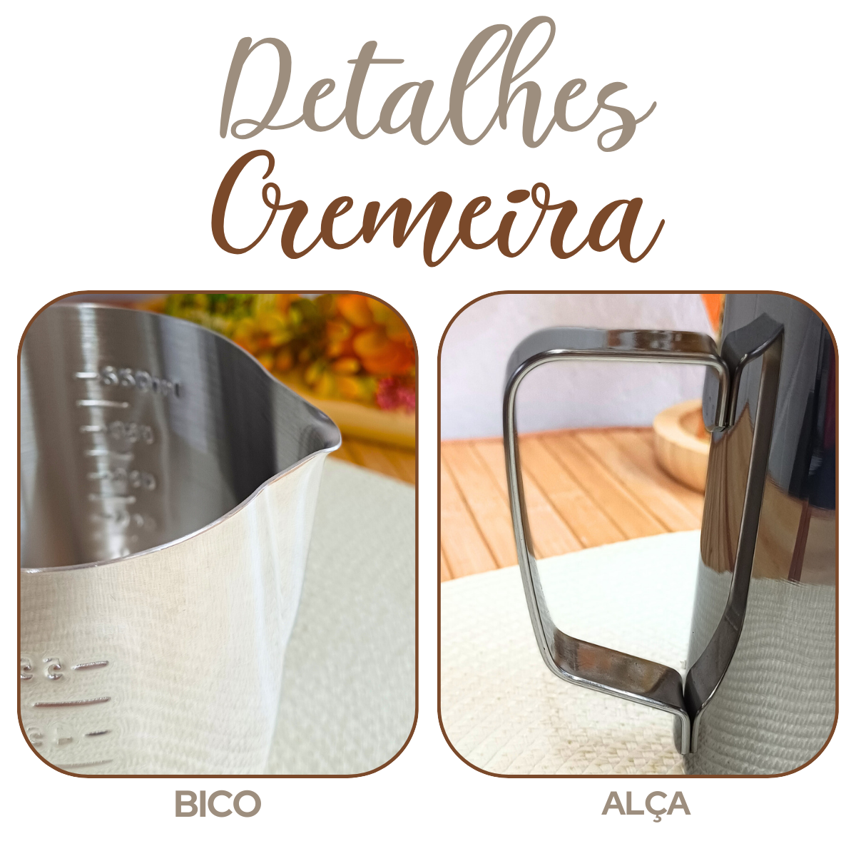 Jarra Cremeira Aço Inox 600ml