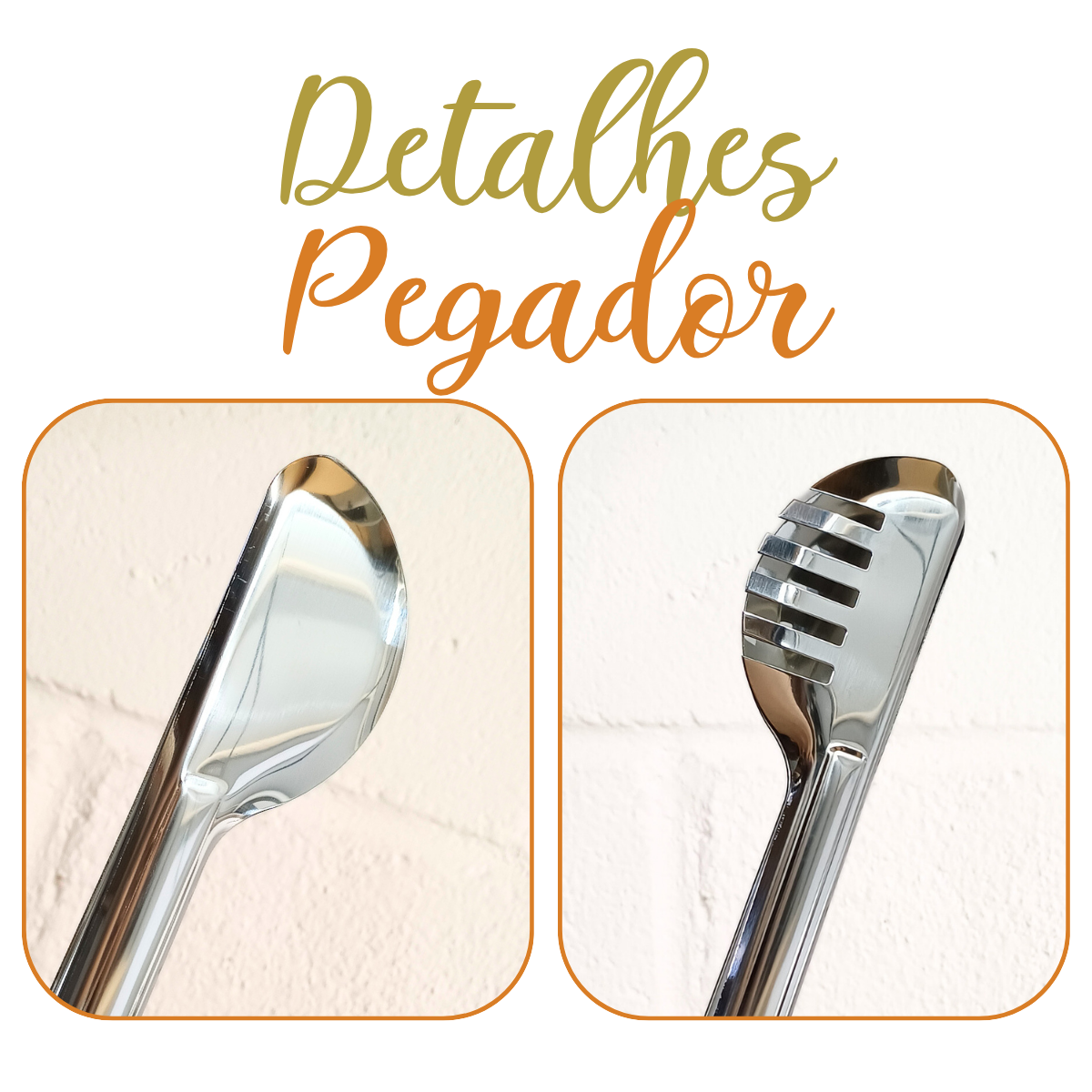 Pegador Meia Lua Aço Inox