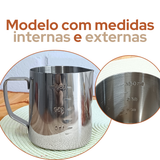 Leiteira Com Medida Aço Inox 350ml
