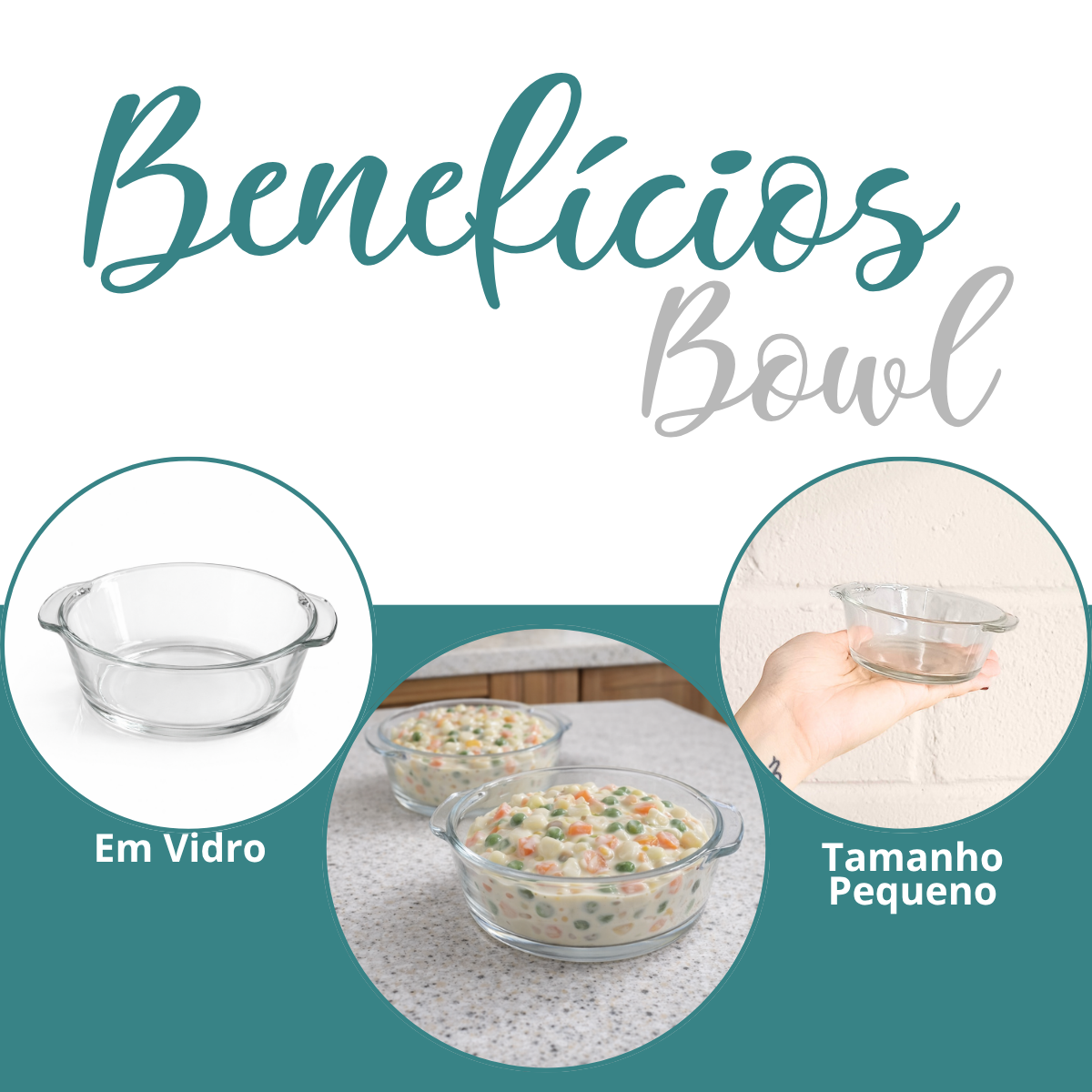 Tigela Bowl Circle Vidro 180ml