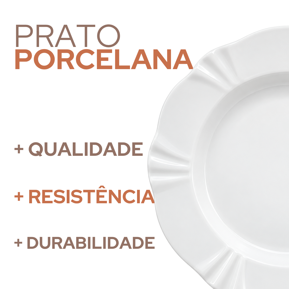 Prato Fundo Soleil Branco Oxford Porcelana 24cm