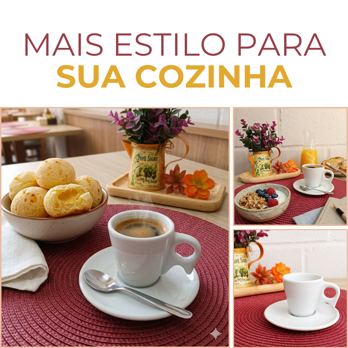 Xicara de Café Porcelana Cabo Bico 70ml