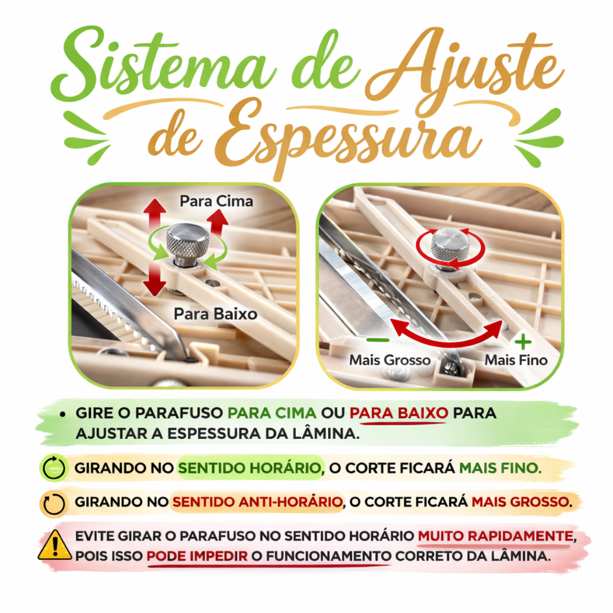 Cortador de Legumes Mandoline Oriental 4 Lâminas