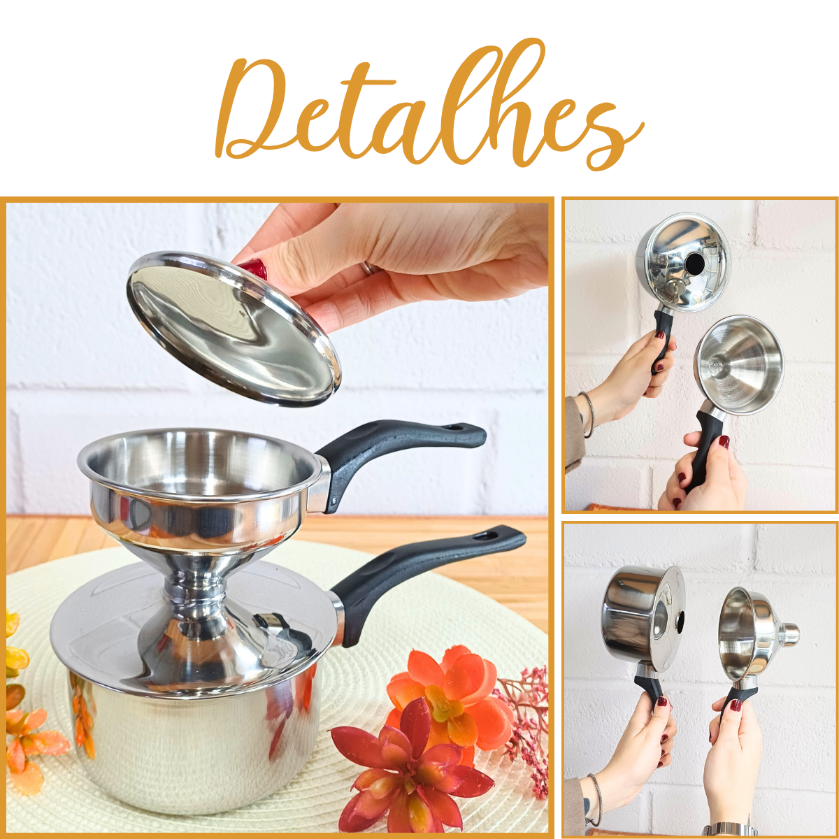 Cuscuzeira Inox 25cm