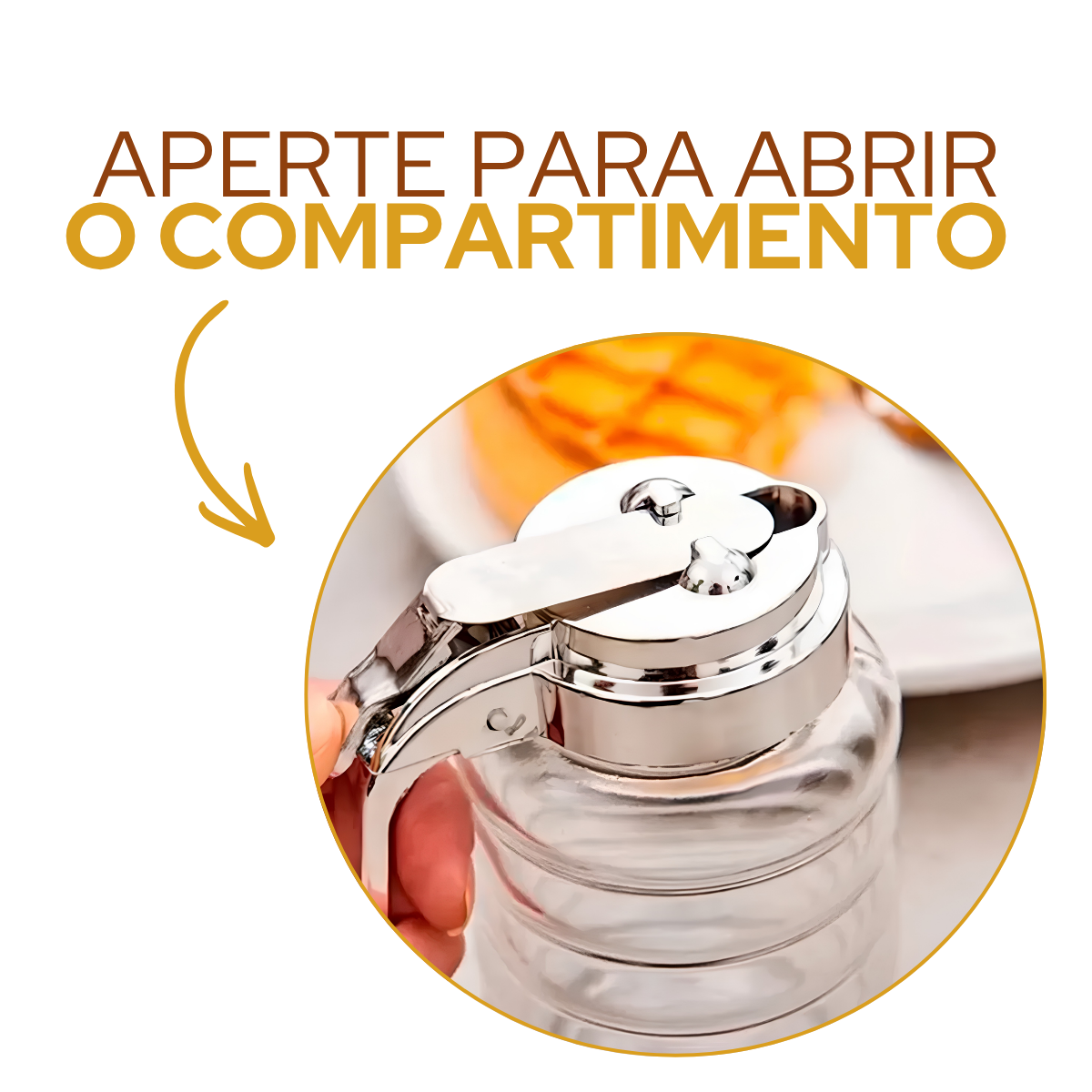 Meleira de Vidro com Tampa 280ml