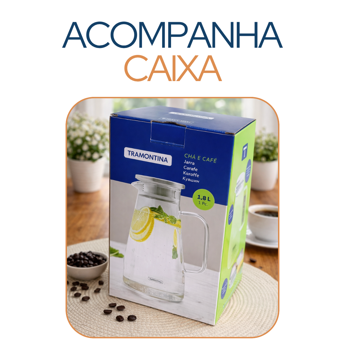Jarra Vidro Tramontina 1,8L
