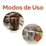 Leiteira Com Medida Aço Inox 350ml