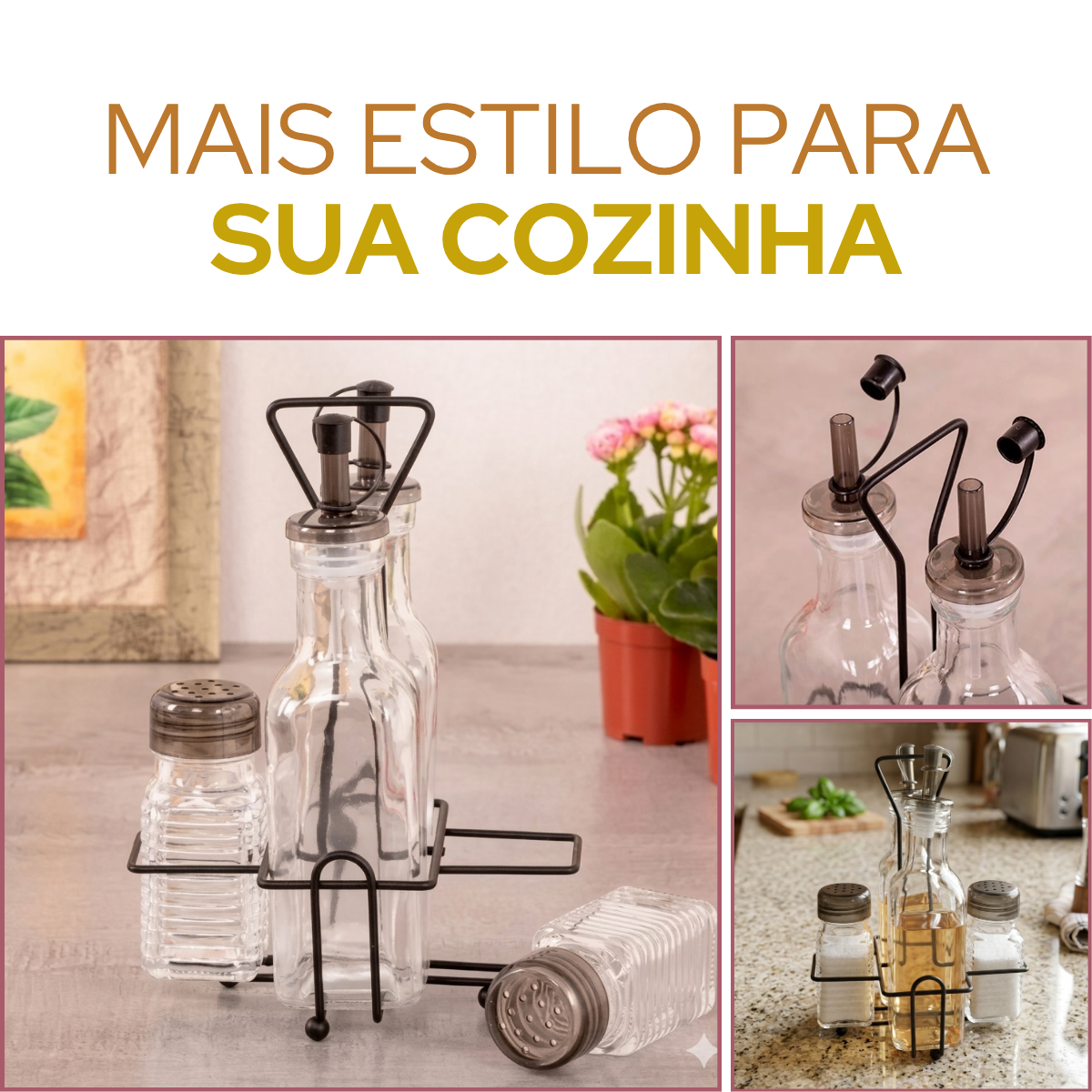 Kit Galheteiro Com Suporte