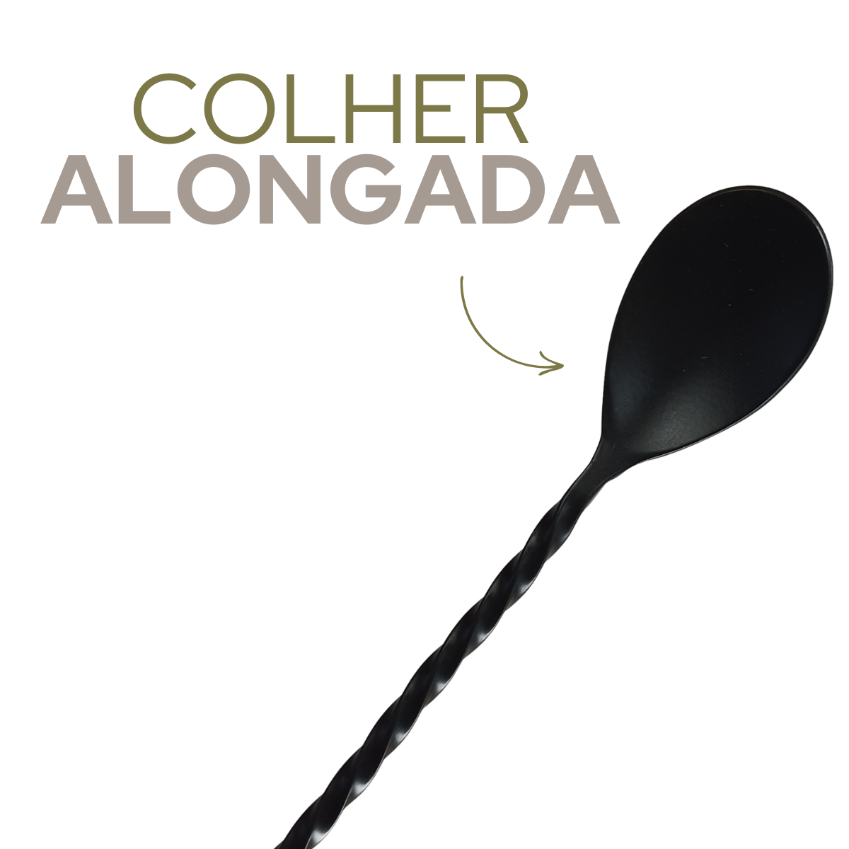 Colher Bailarina Preto Inox