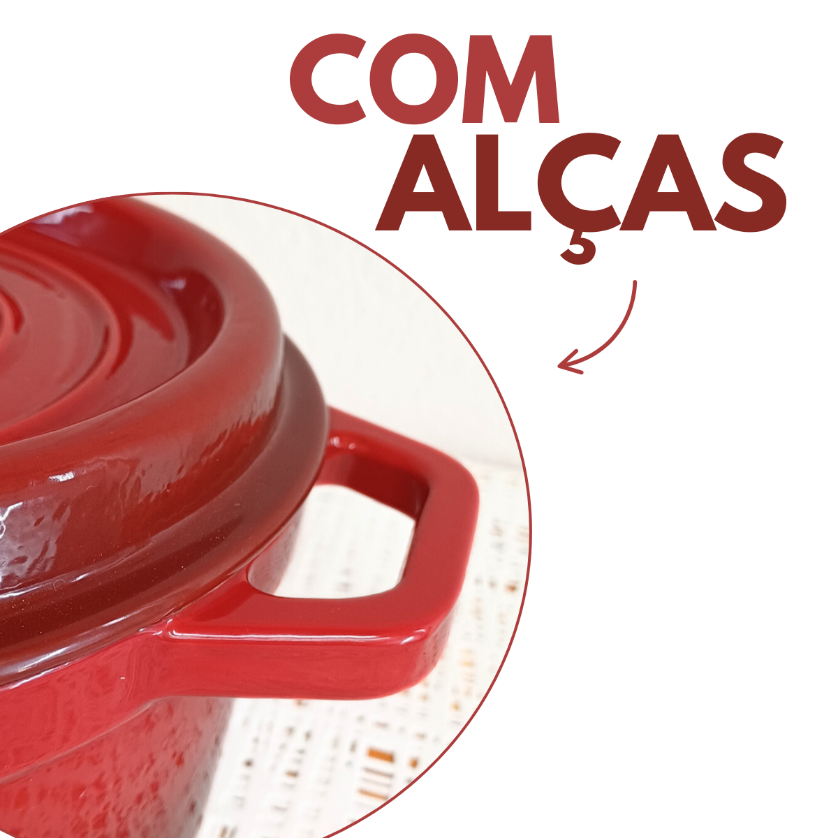 Panela Francesa Ferro Fundido 26 - Vermelha