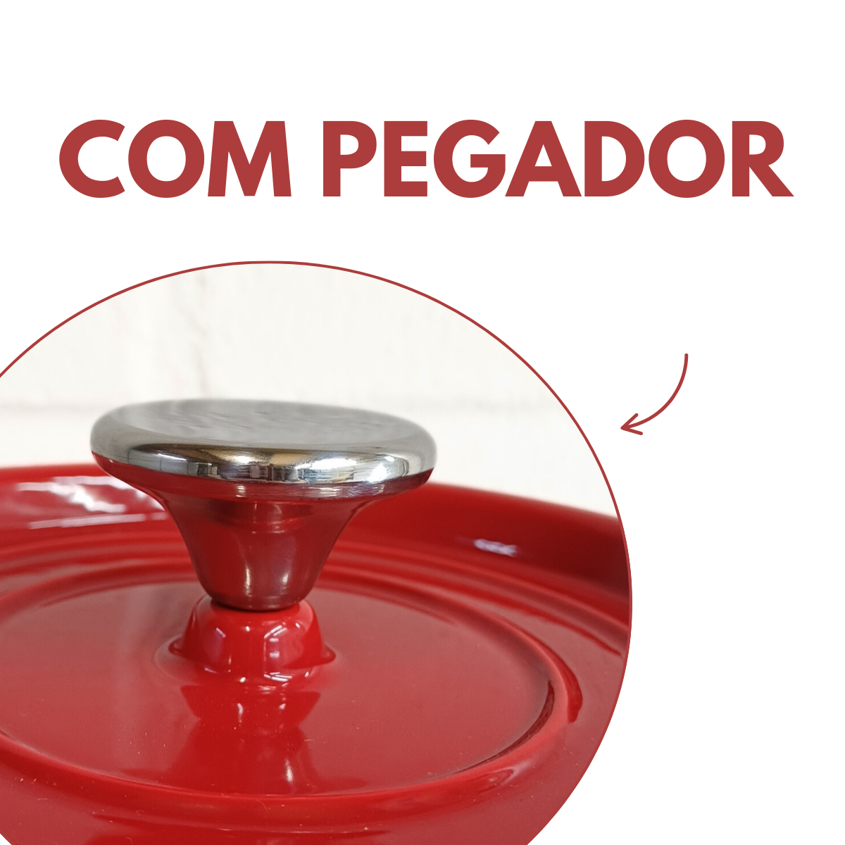Panela Francesa Ferro Fundido 24 - Vermelha